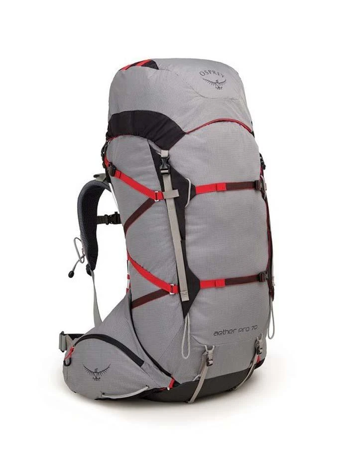 Osprey Aether Pro 70L Lightweight Hiking Backpack β Kepler Grey β M