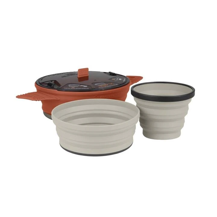Sea To Summit X-Set 21 Pot, Bowl & Mug Set β Rust/Sand