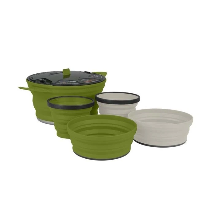 Sea To Summit X-Set 31 Pot, Bowl & Mug Set β Olive/Sand