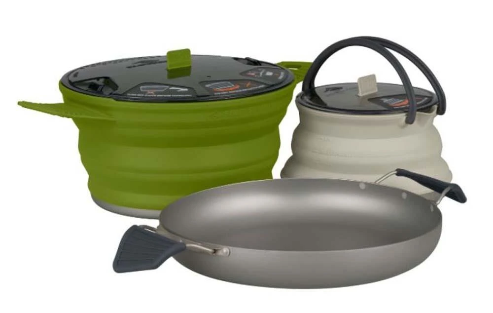 Sea To Summit X-Set 32 Pot, Kettle & Pan Set β Charcoal