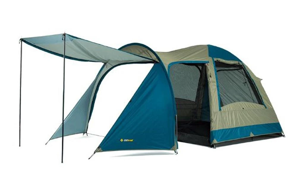 OZtrail Tasman 4V Plus 4-Person Dome Tent β Light Grey/Blue