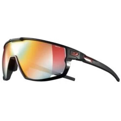 Julbo Rush Reactiv Performance Sunglasses – Matte Black/Red – Reactiv Light Amplifier 1-3