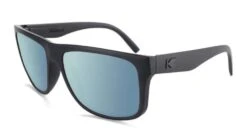 Knockaround Torrey Pines Sunglasses – Matte Black On Black / Sky Blue
